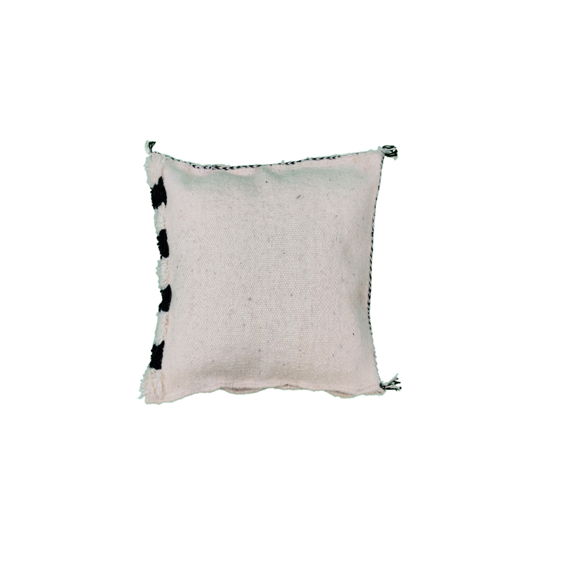 Berber cushion black chessboard