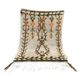 Tapis marocain Azilal fait main, tapis berbère en laine tissé à la main.