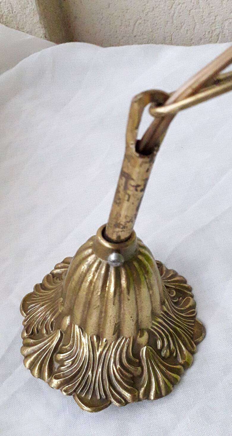 Green and bronze glass pendant light