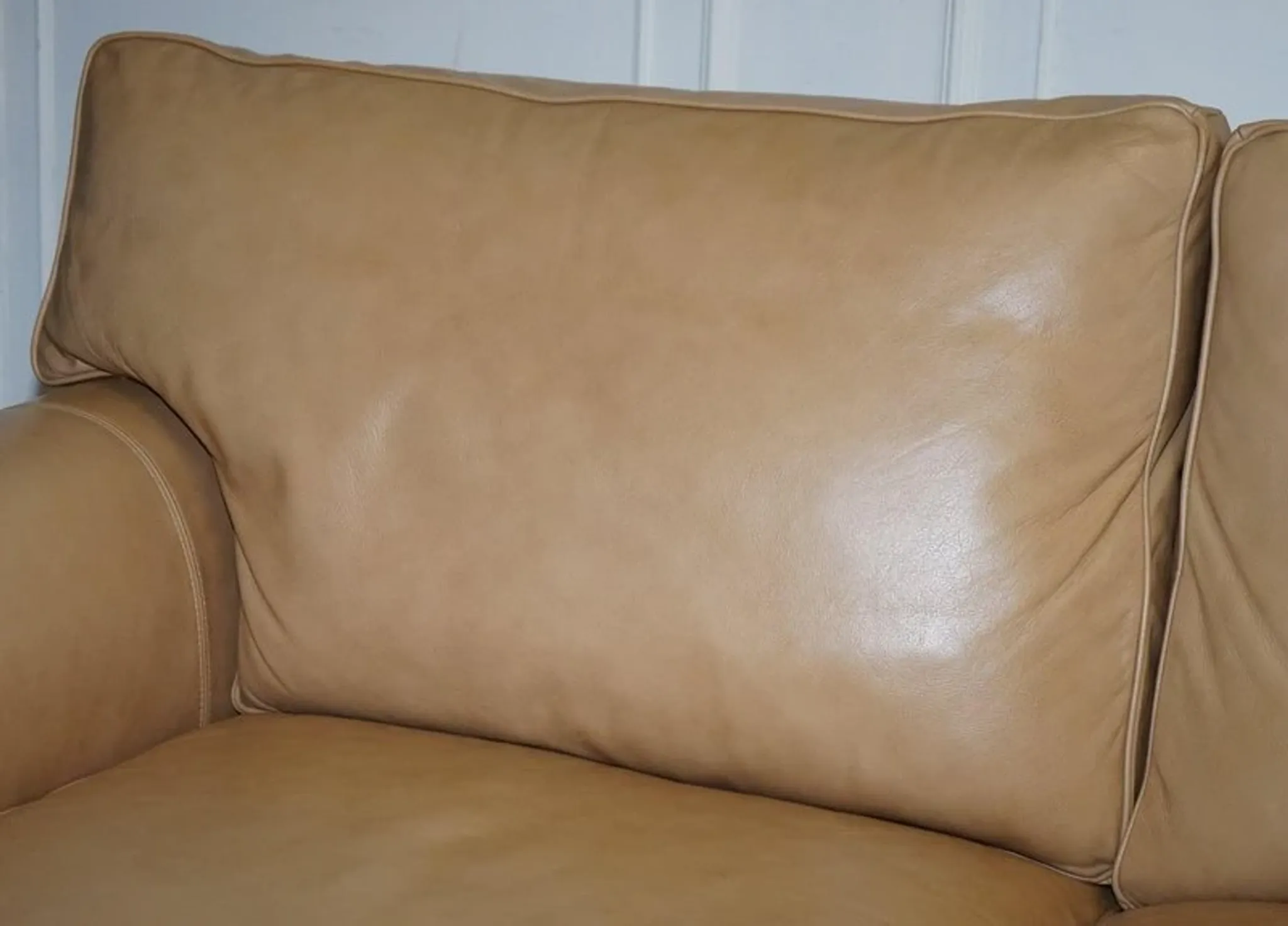 Brown Leather Two-Seater Sofa by Multi York England