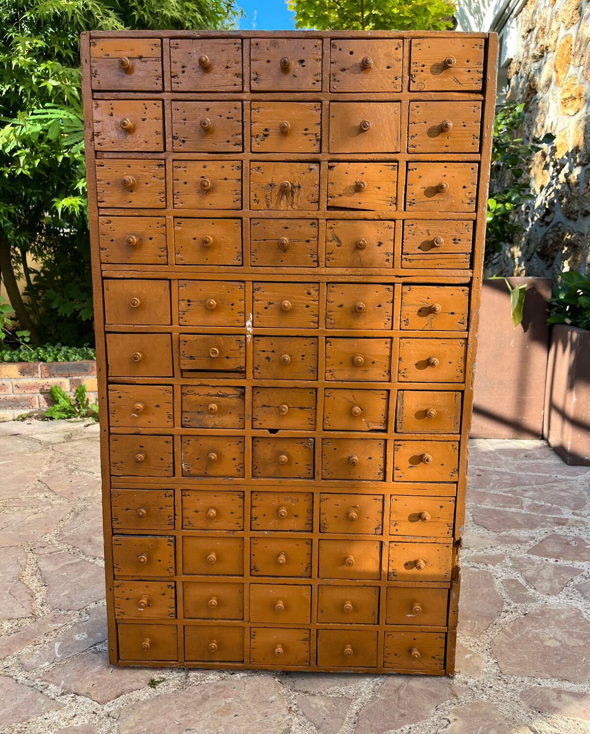 Industrial wooden drawer cabinet