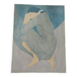 Sleeping Woman original handsigned lithograph Pierre Boncompain