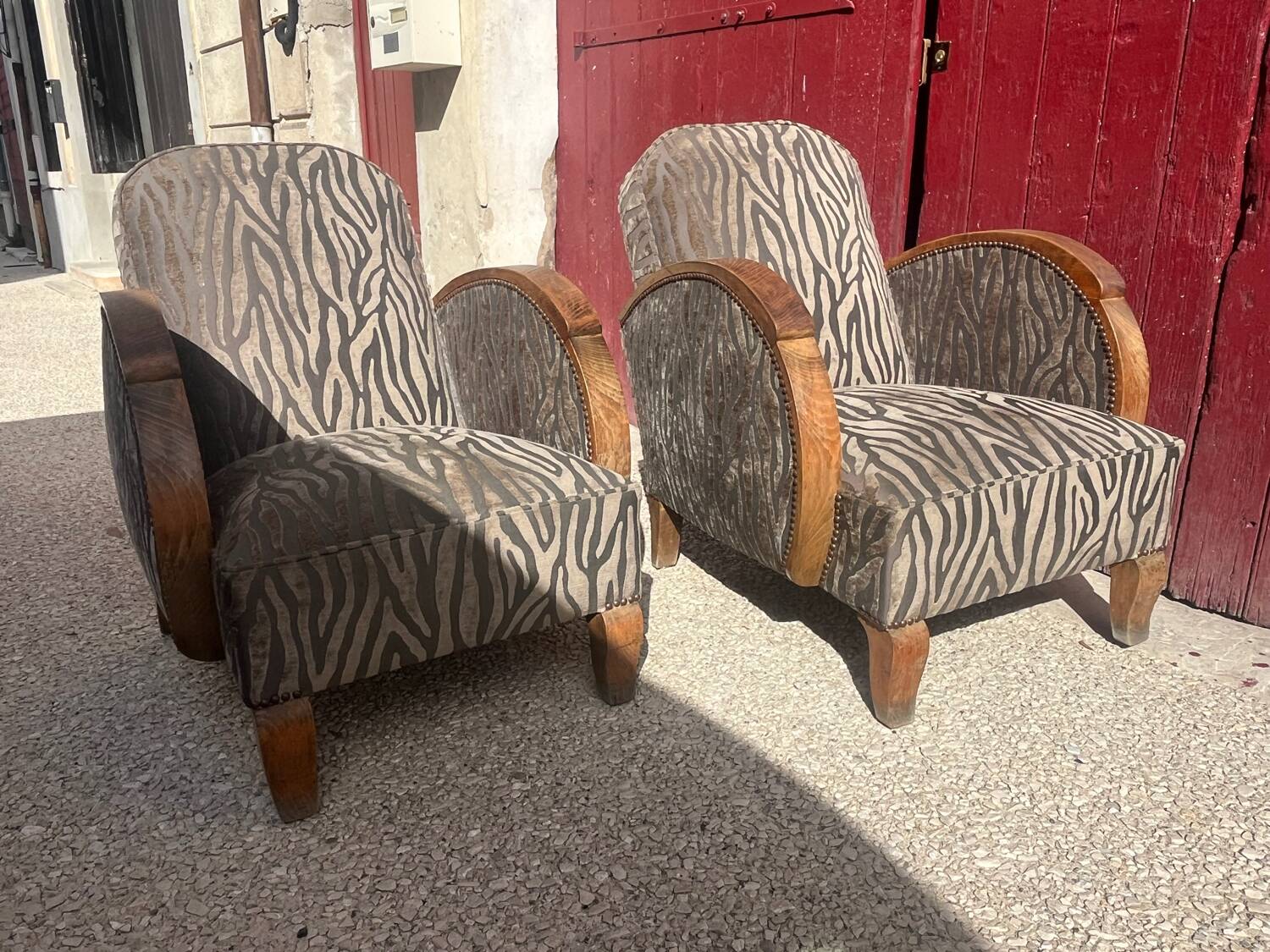 Pair of art deco armchairs