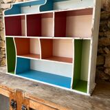 Shelf with wall or wooden lockers