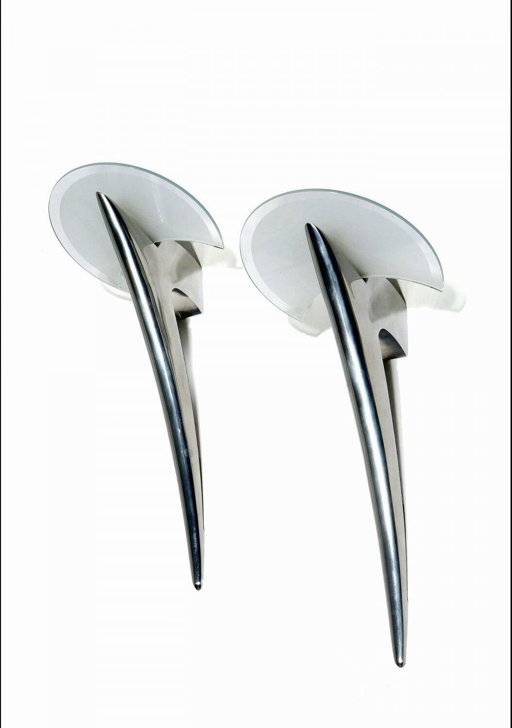 Set of 2 designer metal and glass wall lights - Metalarte - Taller Uno