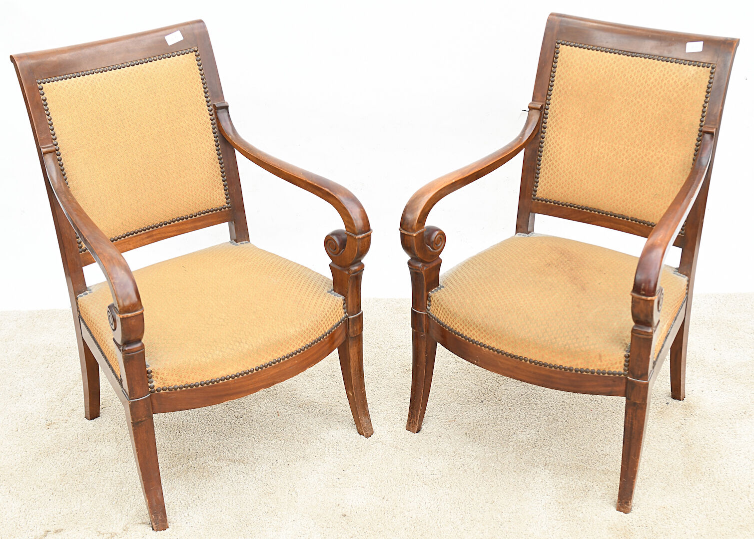 Pair of Empire style armchairs