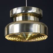 Golden Swedish design hanging lamp - XL - Carl Thore  ***  Sweden 1970 - Stylish lighting