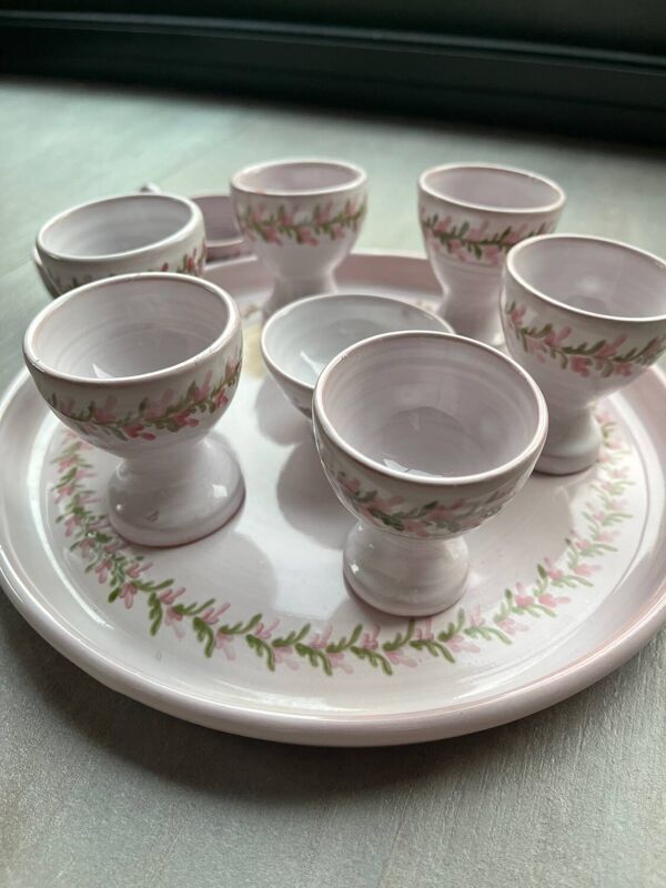 Coquetiers, service de 9 pièces signées Michel Spire