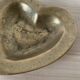 Empty bronze heart pocket