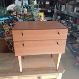 Scandinavian and vintage bedside table