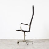 Arne Jacobsen Early Oxford Leather Desk Chair for Fritz Hansen 1965