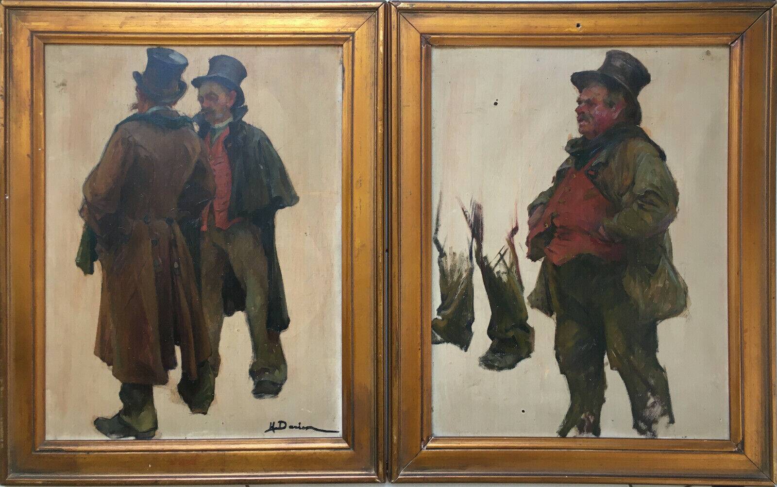 Paintings (x2 HSP) by Henri Gaston DARIEN (1864-1926) signed studies