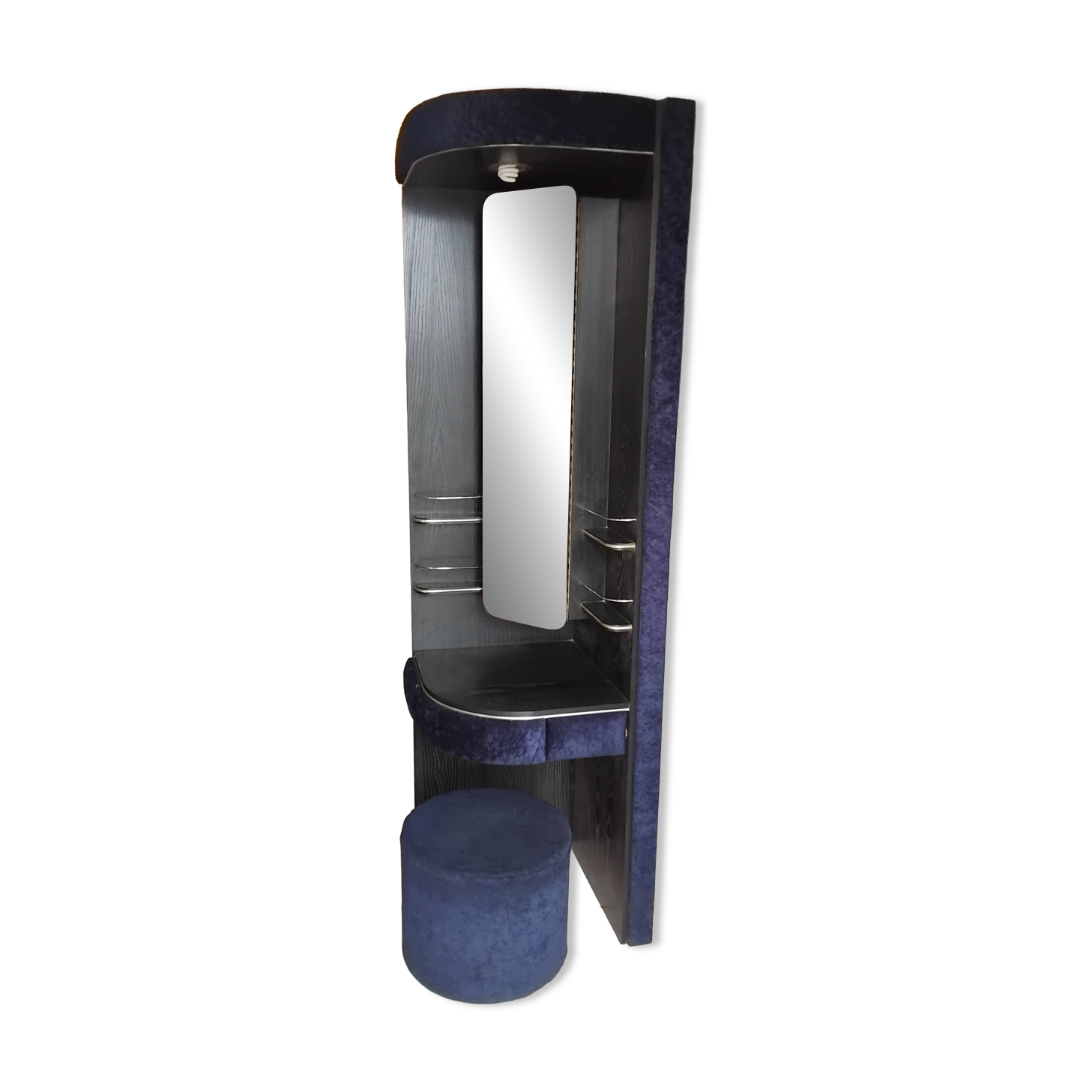 Vintage corner hairdresser from the 70s.