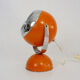 Lampe de bureau vintage eyeball orange, globe orientable. Année 60 70