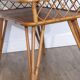 Vintage desk in rattan and wood from the 1960s.