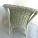 Fauteuil enfant en rotin blanc  vintage