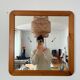 Vintage 70s pine mirror