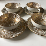 Set of 4 chocolate cups porcelain from Limoges