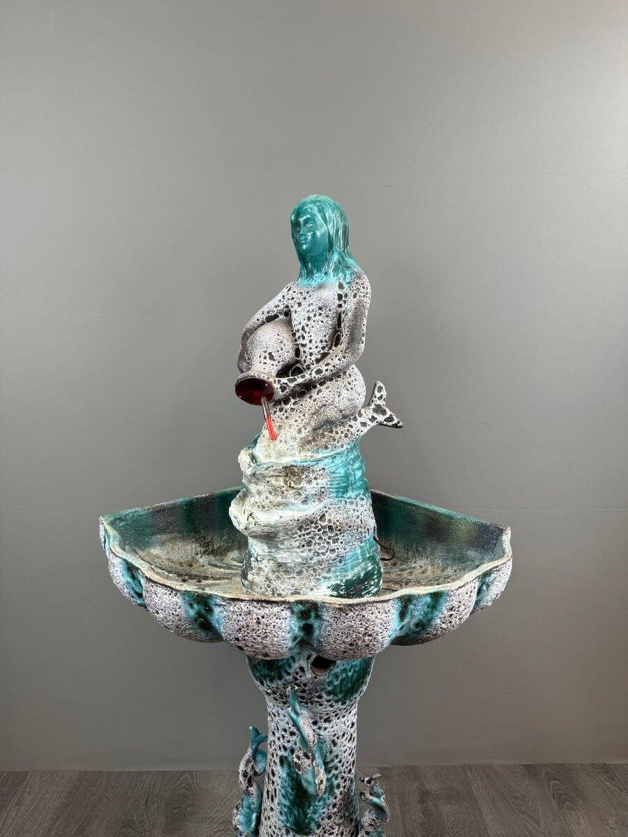 Vallauris Ceramic Fountain – Mermaid, 20th Century