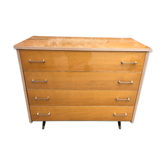 Chest of drawers varnished light oak