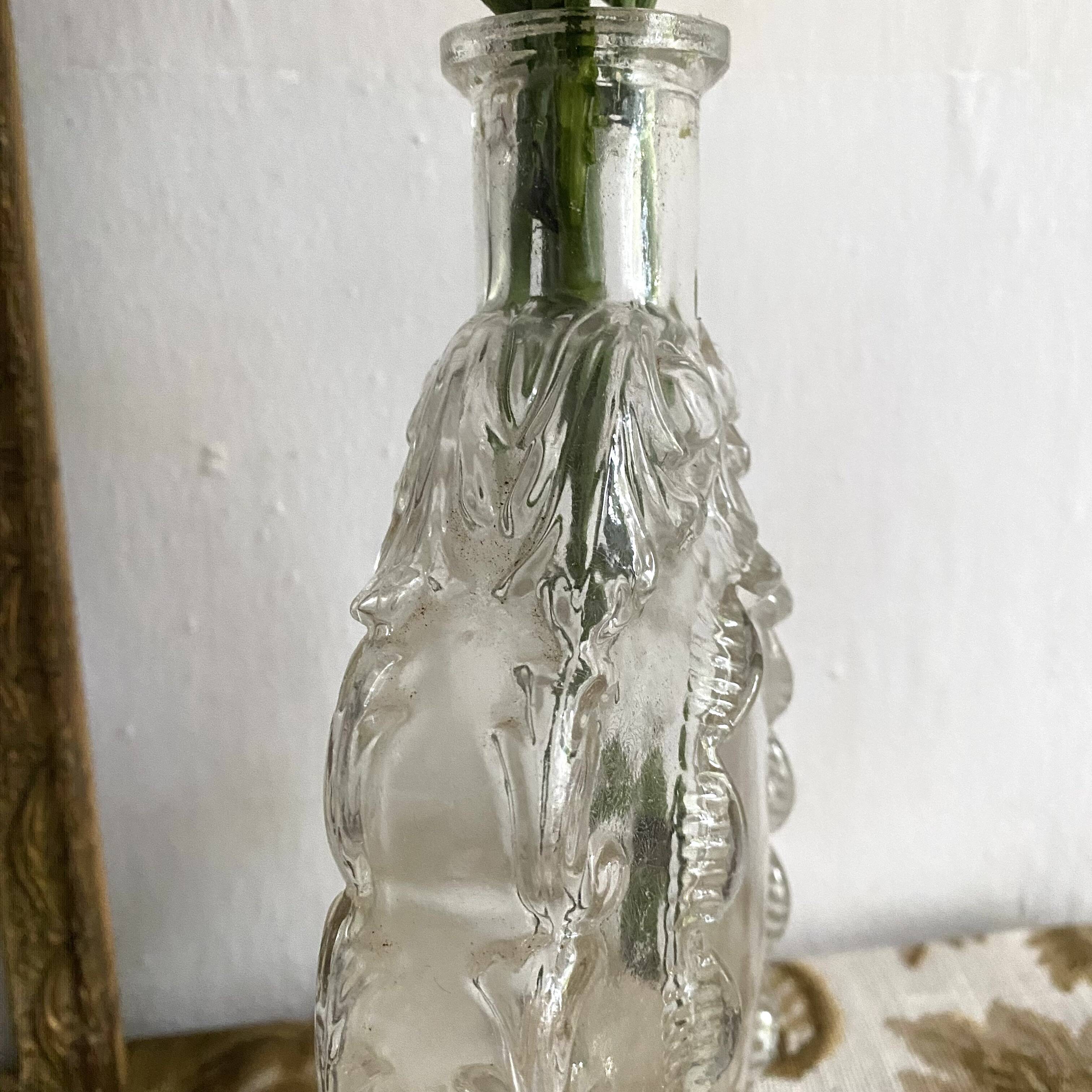 Antique molded glass carafe
