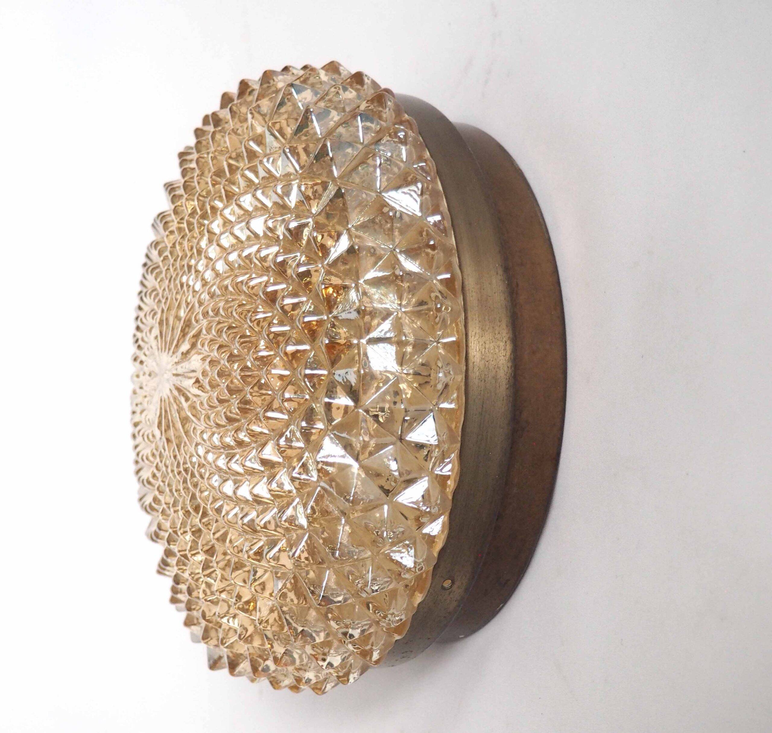 Golden spiral ceiling light fixture