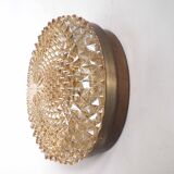 Golden spiral ceiling light fixture