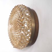 Applique plafonnier spirale dorée