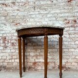 Console half moon natural wood period Louis XVI XVIII th century