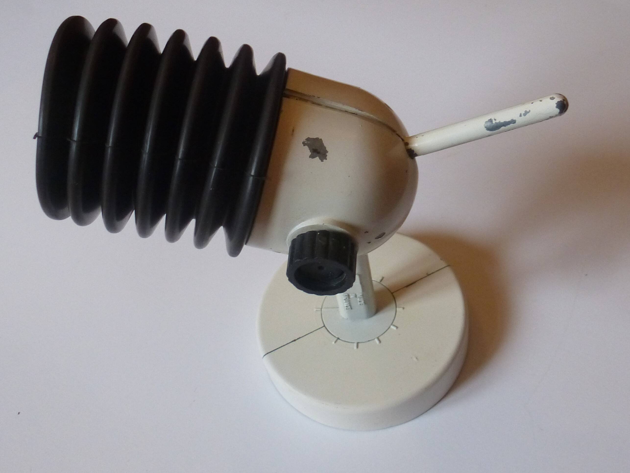 Vintage black bellows metal wall spot 1970