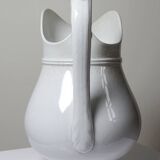 Pichet broc de toilette en faïence blanche ancienne Pexonne France