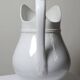 Antique white earthenware toilet jug from Pexonne, France
