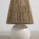 Lampe boule vintage métal et corde de jute