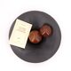 Black ceramic centerpiece on foot, La Bergerie Vallauris