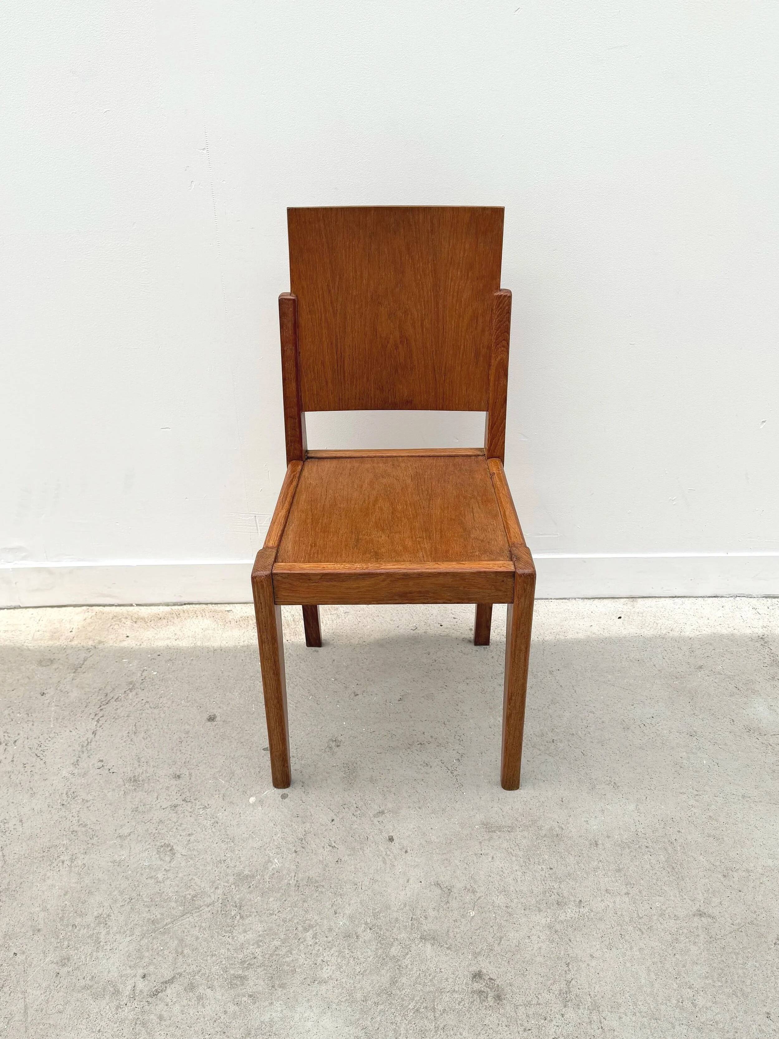 Wooden chair, France 1950