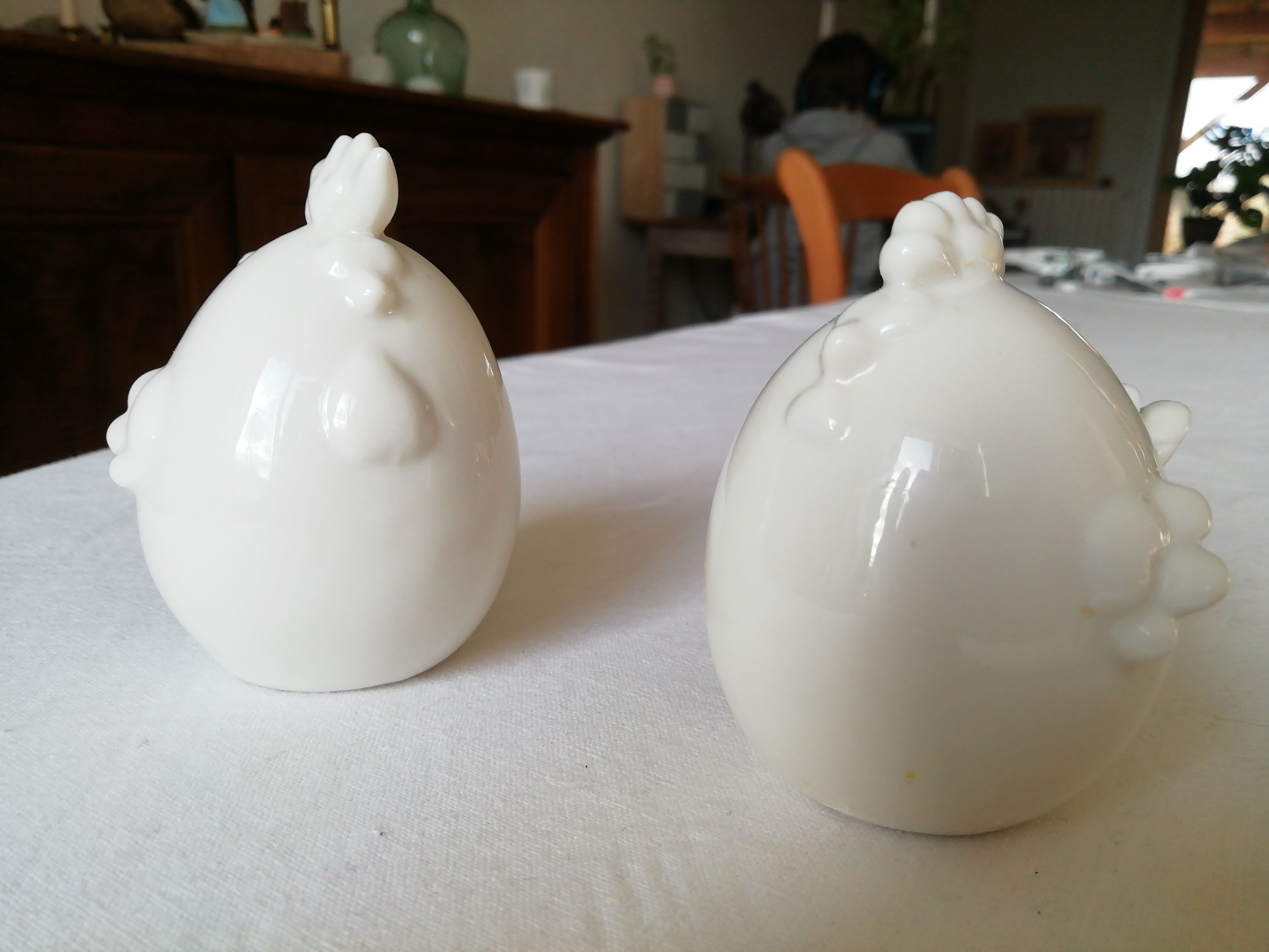Salière et poivrière poule et coq
