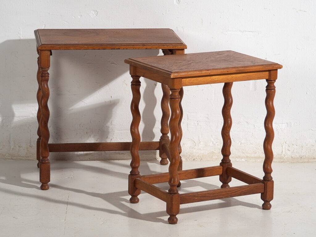 Swedish nesting tables in oak (c.1900) #128