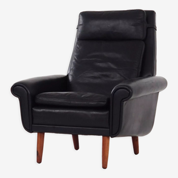 Leather armchair, 1970s design