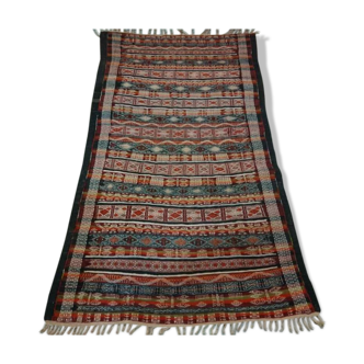Carpet Berber kilim vintage 1970's handmade 145x250cm