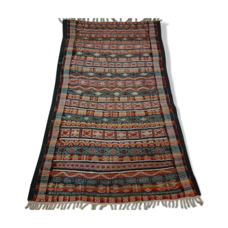 Tapis kilim berbère vintage 1970's 145x250cm