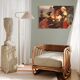 Antique interior scene painting from 19th century