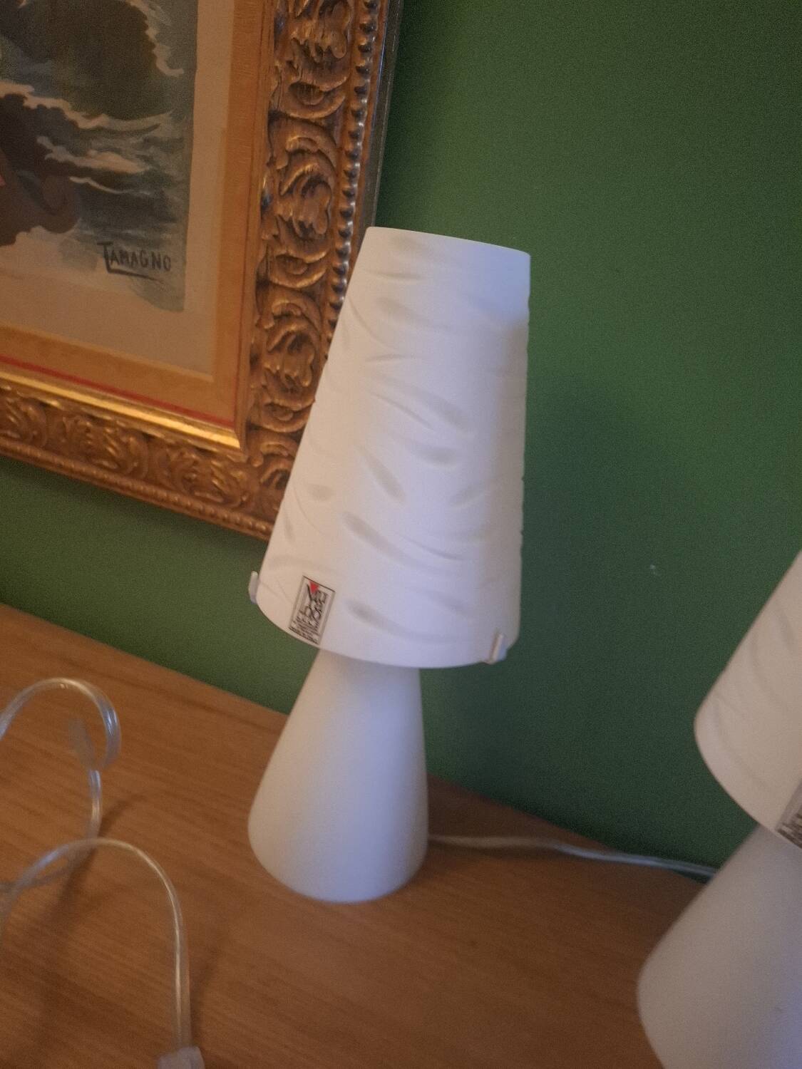 2 Murano bedside lamps, Luce