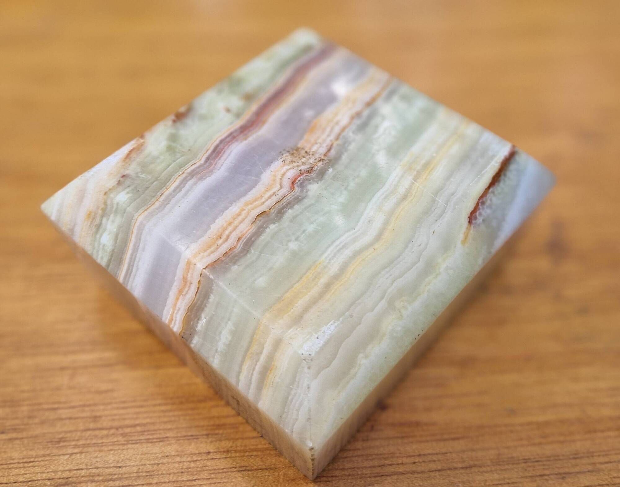 Vintage 1970's onyx lighter and ashtray smoking kit