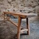 Vintage oak bench, French, 1960s