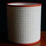 Nepalese paper cylindrical lampshade