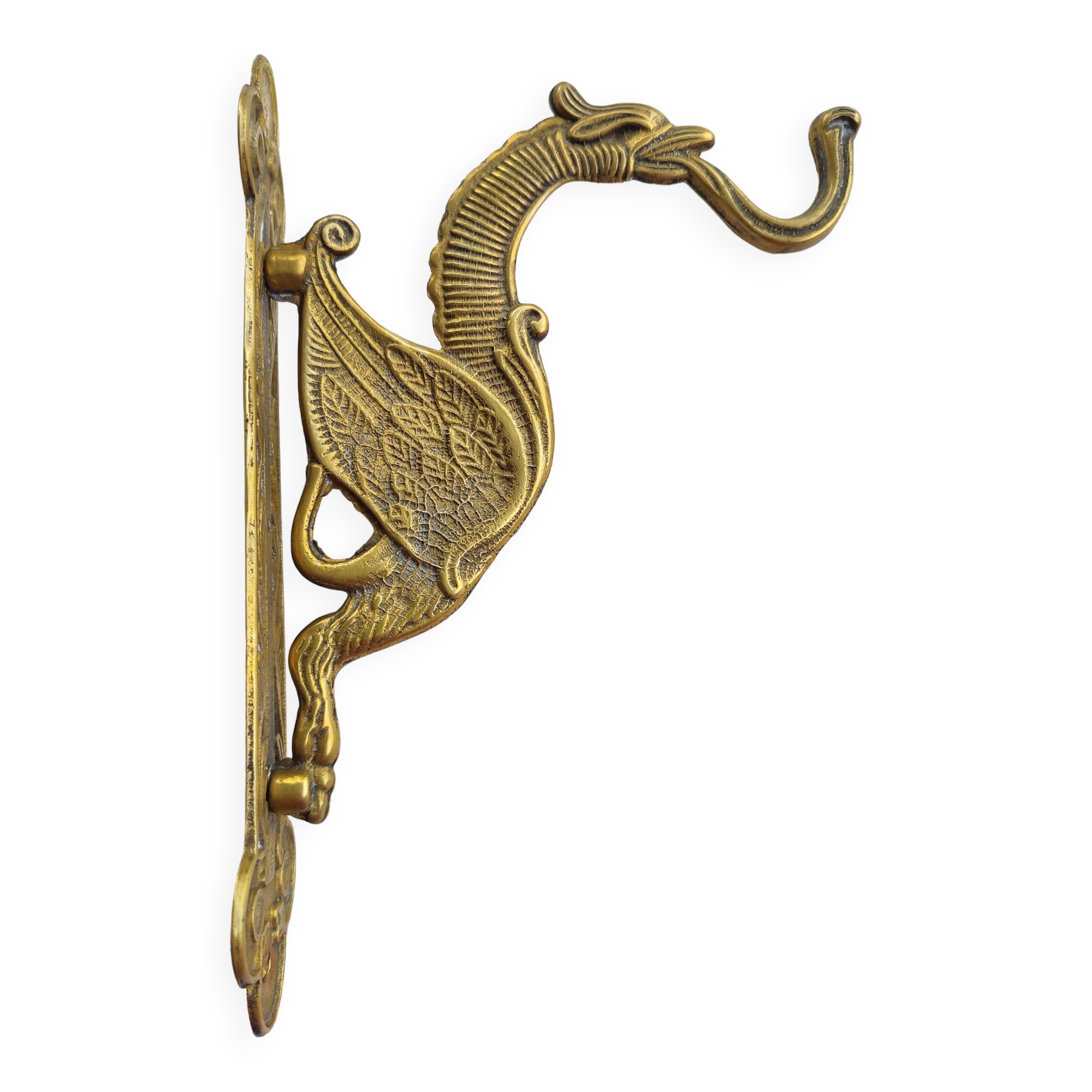 Brass dragon coat rack