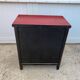 Red storage unit with 2 doors in solid wood, Chinese style, 1950