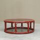 "Blood of Ox" coffee table in lacquered bamboo and glass, 20th century
