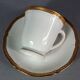 Complete coffee service for 6 people, Giraud Limoges lotus-shaped porcelain C749