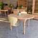 Oval solid cherry wood table with drop leaves + 2 extensions